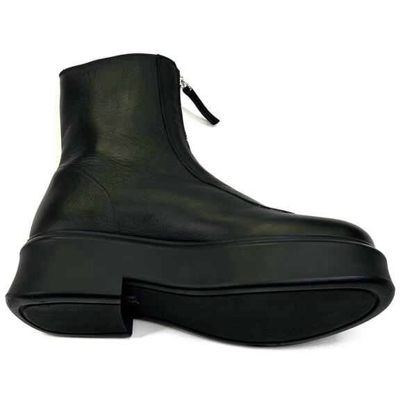 Steve Madden Jones Boots Womens 9.5M Black Leather Front Zip Platform New $130 - Picture 8 of 14